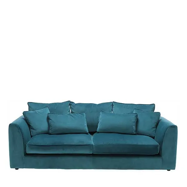 The Harrington Large Velvet 2 Seater Sofa - Teal W234 x D111 x H88cm - Barker & Stonehouse