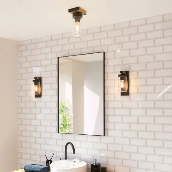 Fulton Industrial Outdoor Flush Ceiling Light 6