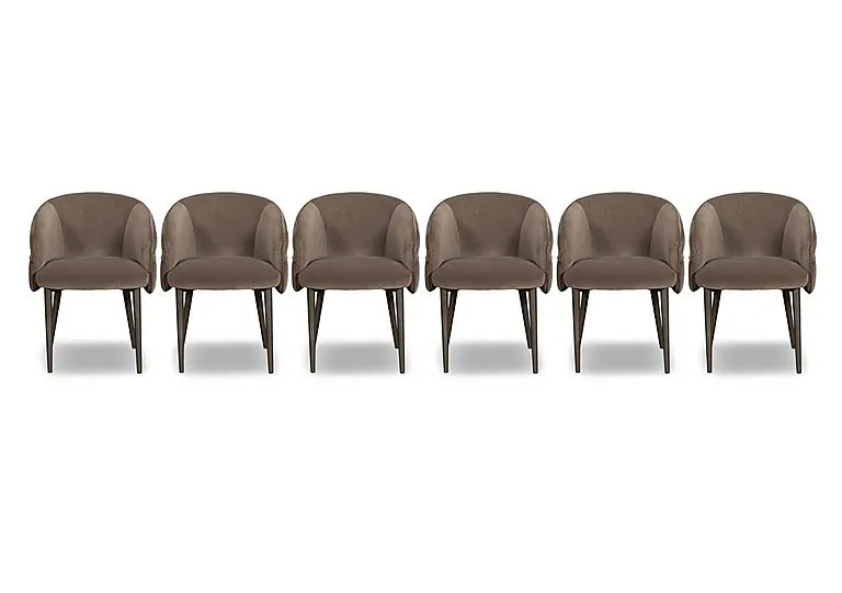 Vardy Set of 6 Fabric Dining Chairs - In Time for Christmas