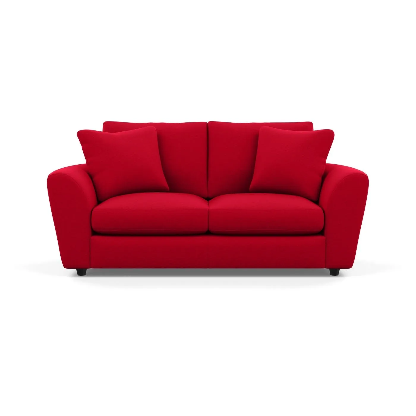 Heal's Snooze 3 Seater Sofa Melton Wool Red Oxide Black Feet 2