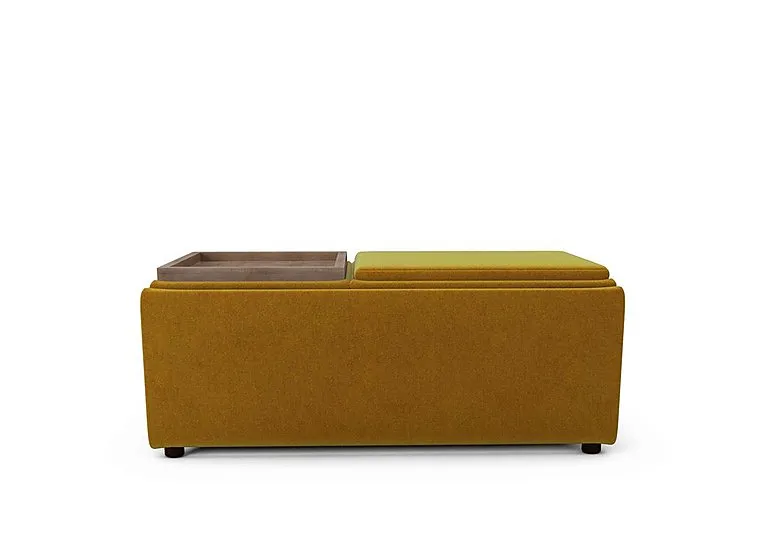 Bronwyn Storage Bench Tray Stool - Golden Spice Wot