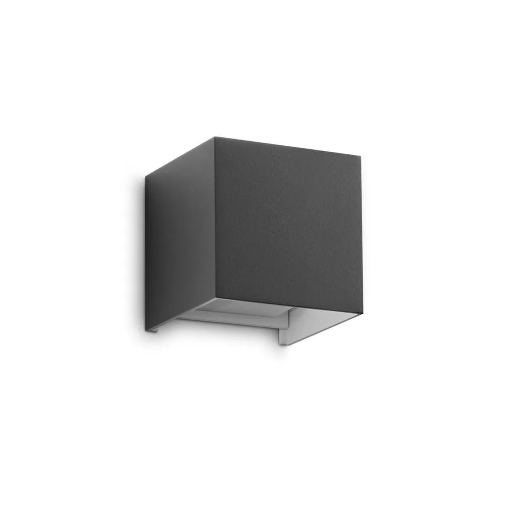 Netlighting Atom Outdoor Up Down Wall Lamp Anthracite 10cm 1200lm 4000K IP54 LED in Black