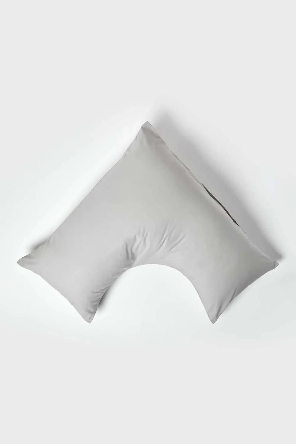 Homescapes Egyptian Cotton V Shaped Pillowcase 200 TC in Silver 1