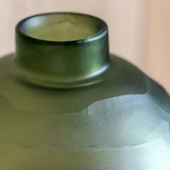 Crossland Grove Bevelled Glass Globe Vase Green 140X140X140Mm, Green 2