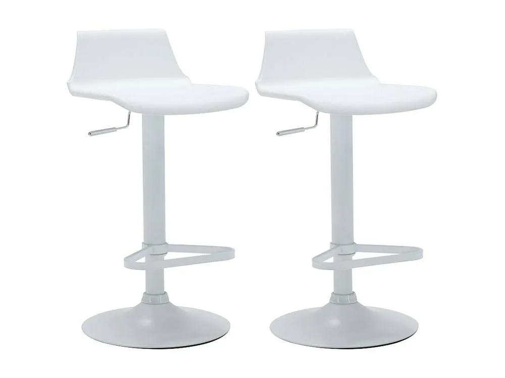 Vente-unique Set Of 2 Poypropylene Bar Stools - White - CALAS 2