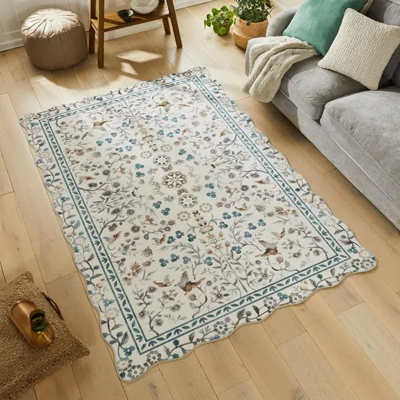 Concept Looms Liberty Antique Scalloped Washable Rug 1
