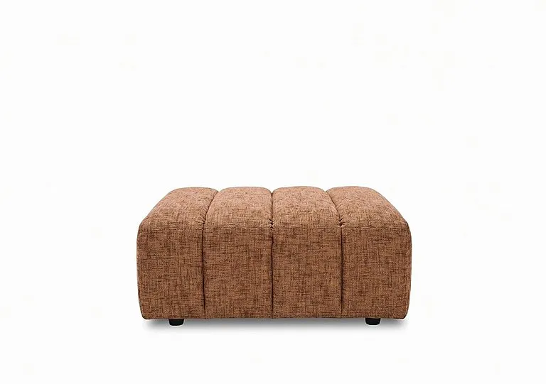 Henna Rectangular Fabric Footstool - Living Room Furniture