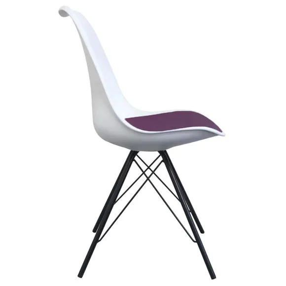 Fusion Living Soho White Plastic Dining Chair 4