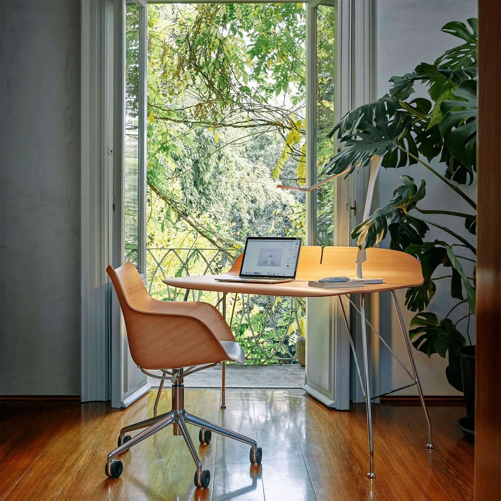 Kartell Earl Of Wood Desk, Neutral | Barker & Stonehouse 2