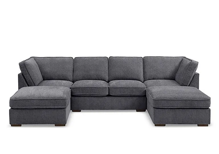 Emilia Large Fabric U-Shaped Sofa - Sofas and Armchairs