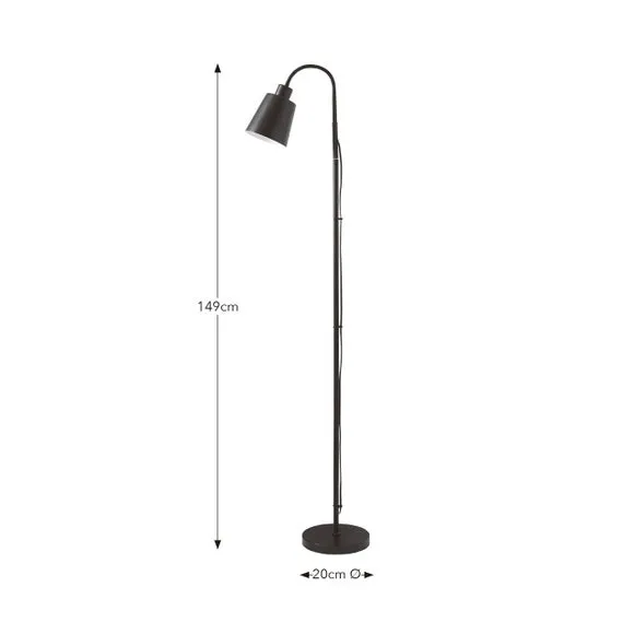 Sanford Goose Neck Adjustable Floor Lamp 6