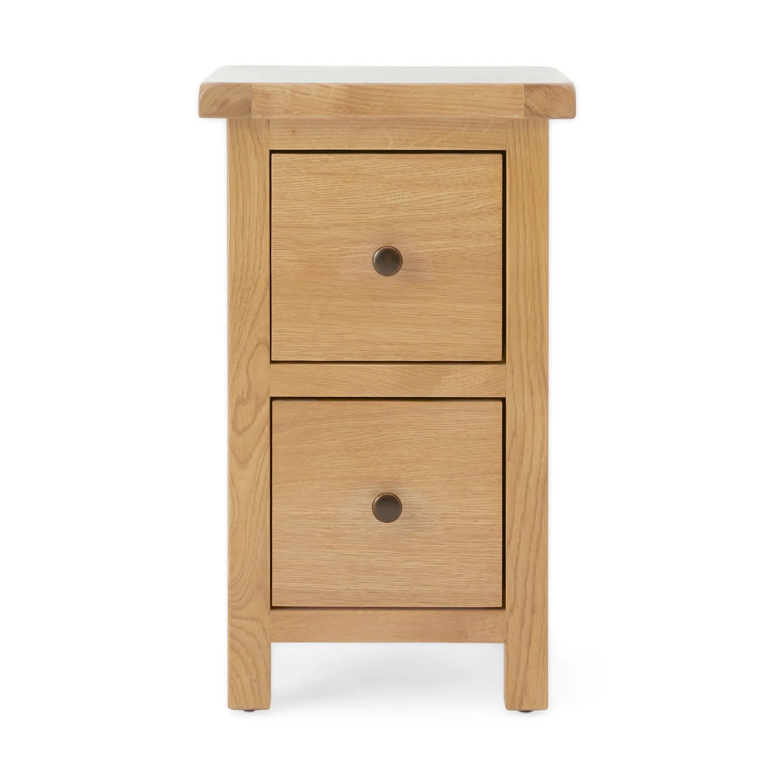 Sherbourne Oak Slim Bedside Table Natural