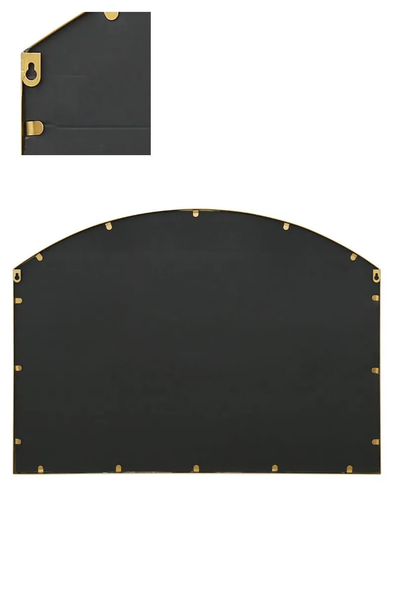 MirrorOutlet Gold Framed Arched Wall Garden Mirror 35" X 26" (90CM X 65CM) 5