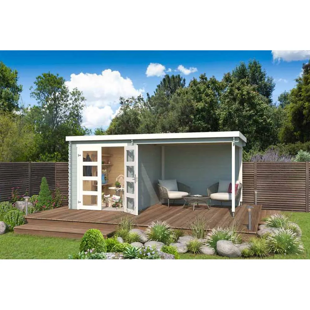 Lasita Maja Ltd Long Beach-Log Cabin, Garden Room, Home Office L492.2xW254.9xH216.6 cm in Light Tan 5