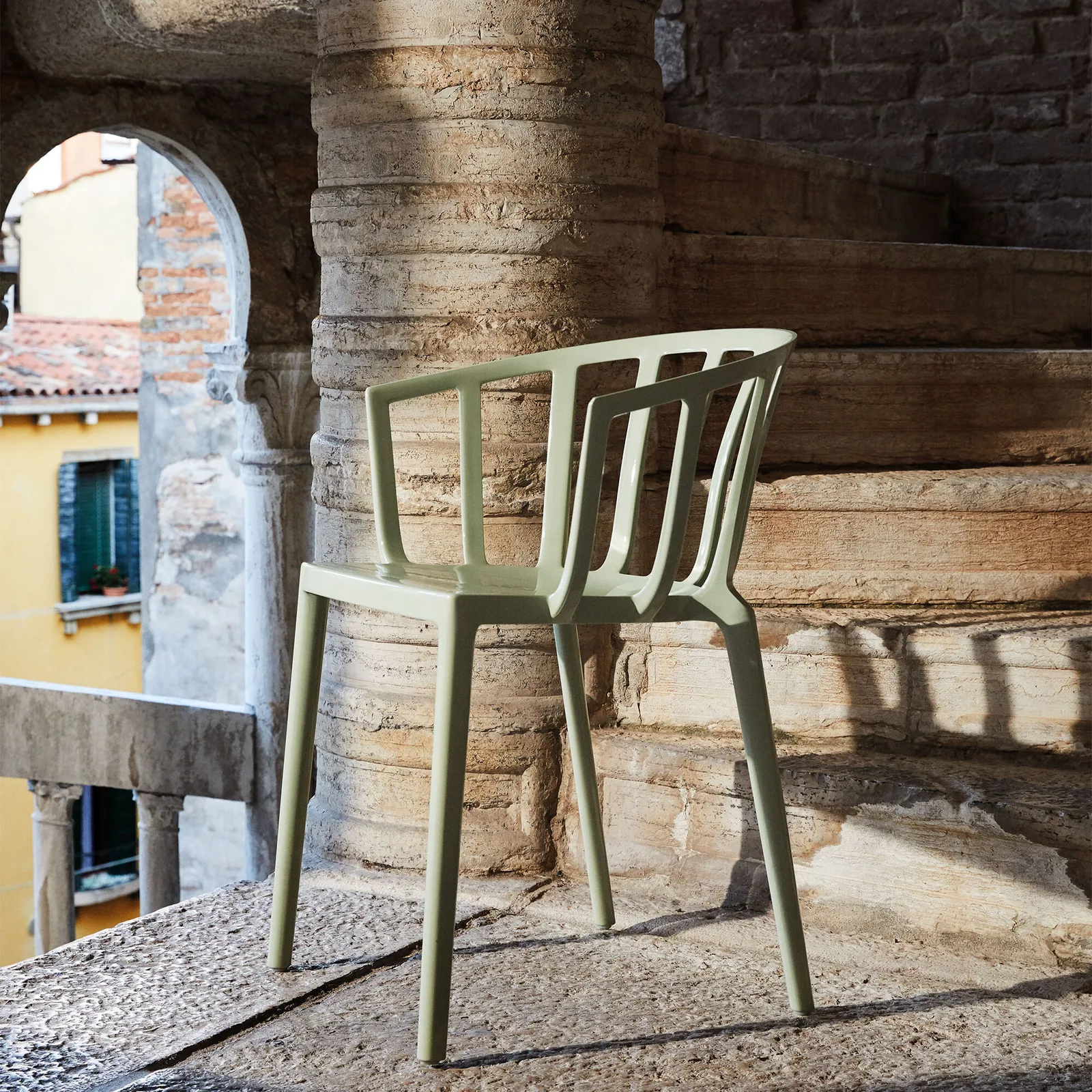 Kartell Venice Dining Chair, Green Plastic | Barker & Stonehouse 3