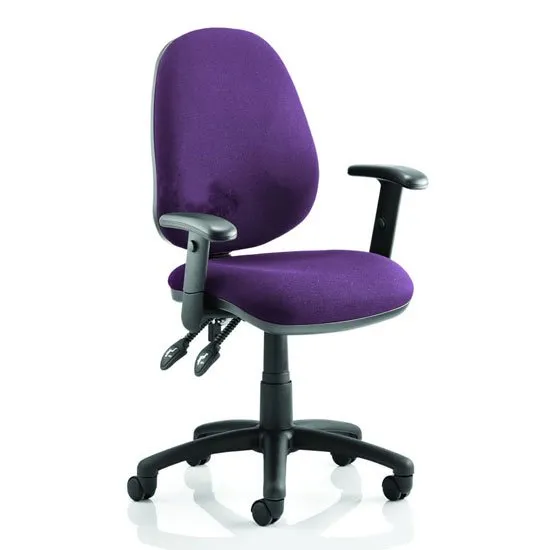 Luna II Office Chair In Tansy Purple With Arms