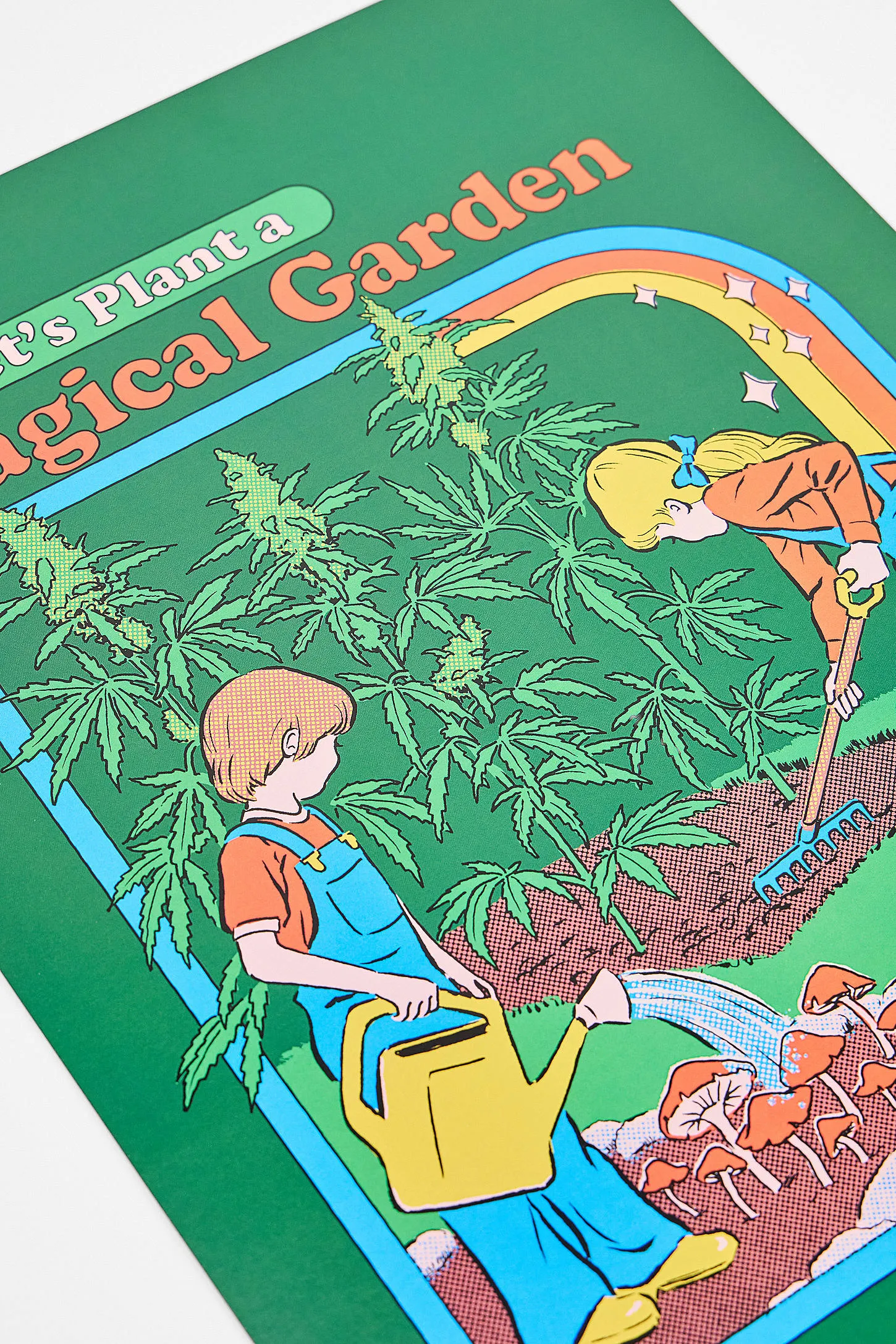 Steven Rhodes Magical Garden 30x40cm Wall Art Print - Green 2