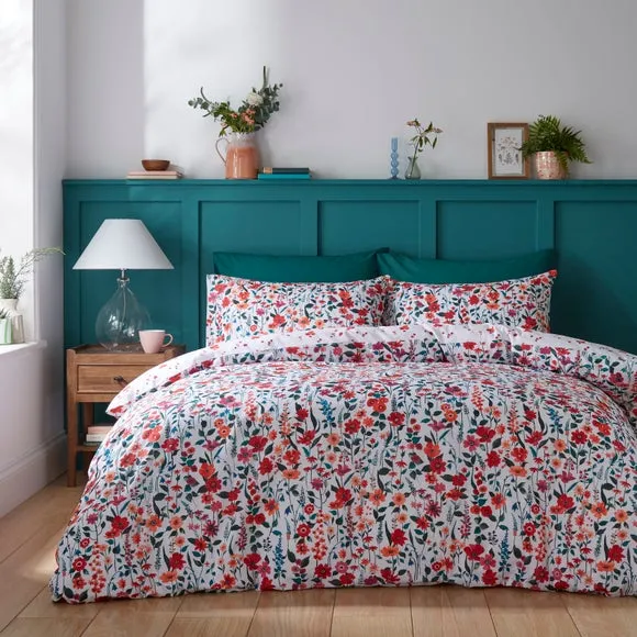 Meadow Floral Polycotton Duvet Cover & Pillowcase Set 1