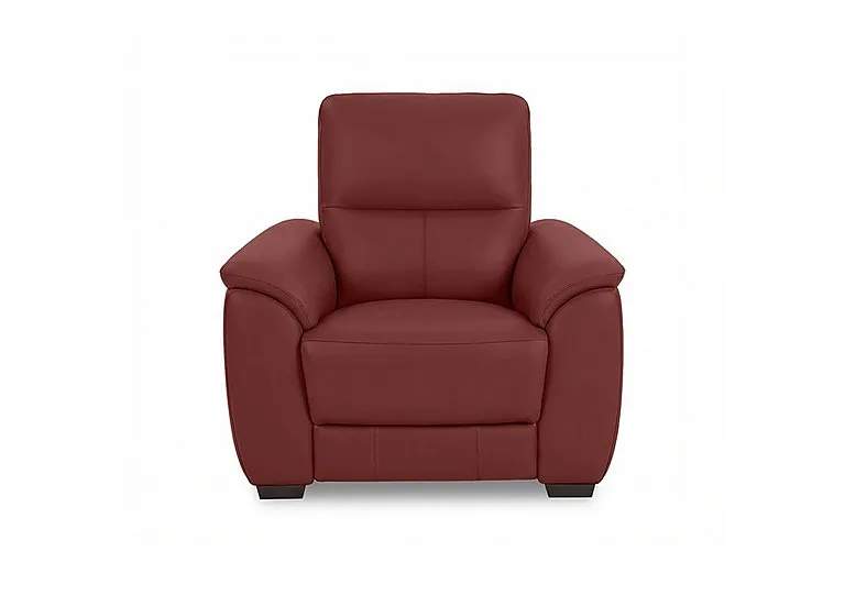 Saffron Leather Chair - BV Deep Red