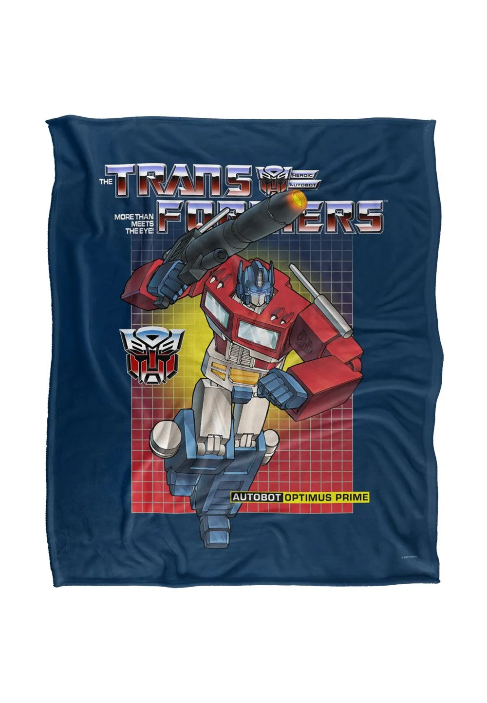 Hasbro Transformers Optimus Silky Touch Super Soft Throw Blanket 152x127cm in White