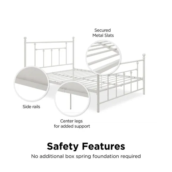Dorel Home Manila Metal Bed Frame 5