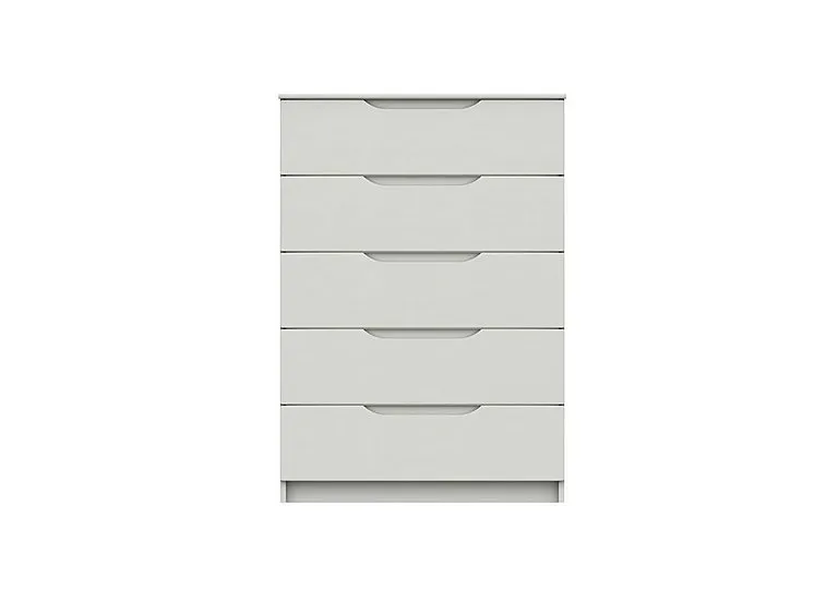 St Pancras 5 Drawer Chest - White