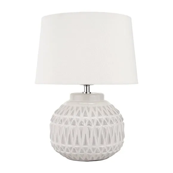Anneli Aztec Texture Ceramic Table Lamp 2