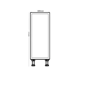 Wickes Winsford Dust Grey Slimline Depth Base Unit - 300mm 2