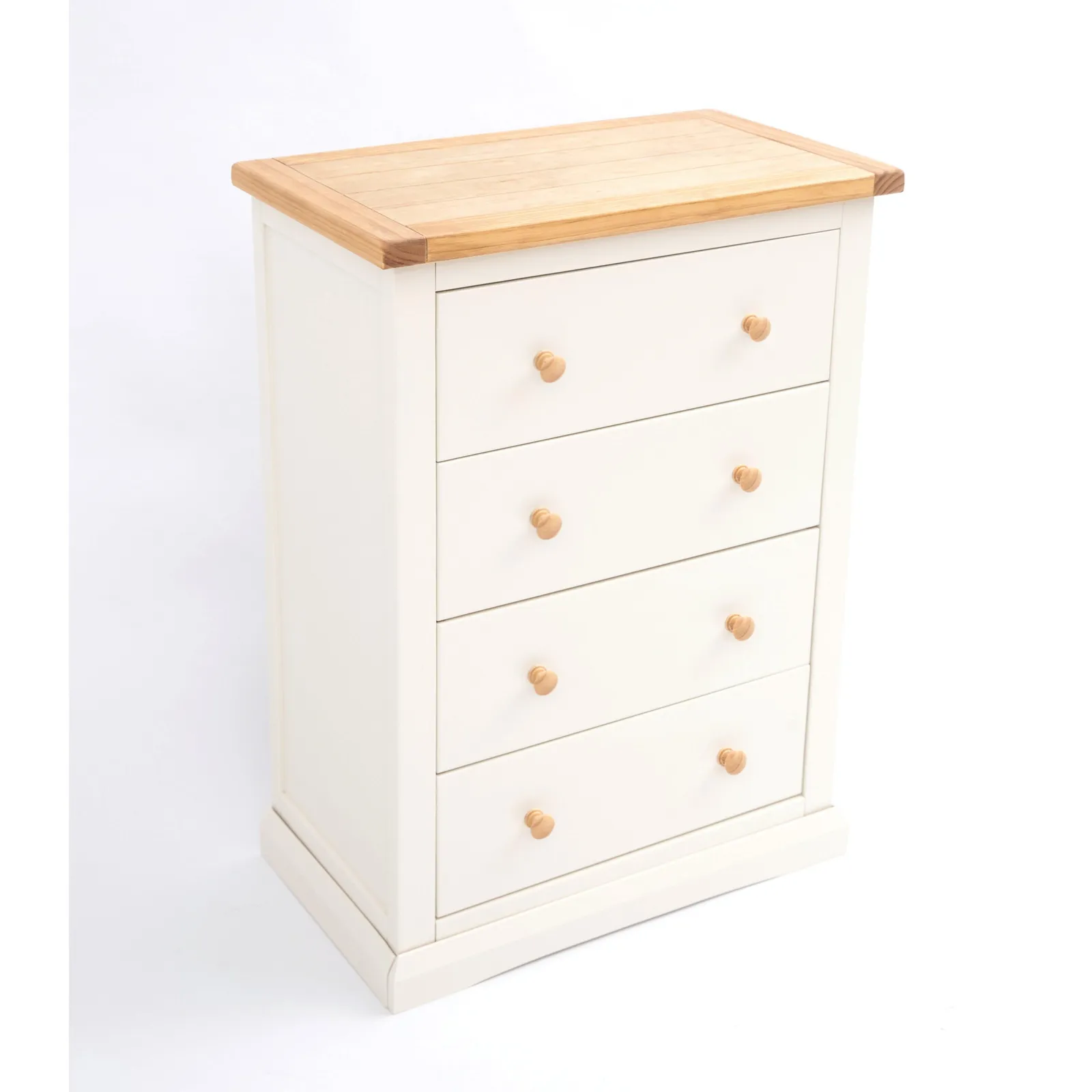 Cabinet Bits Castelli 4 Drawer Chest of Drawers Wood Knob in Off-White 3