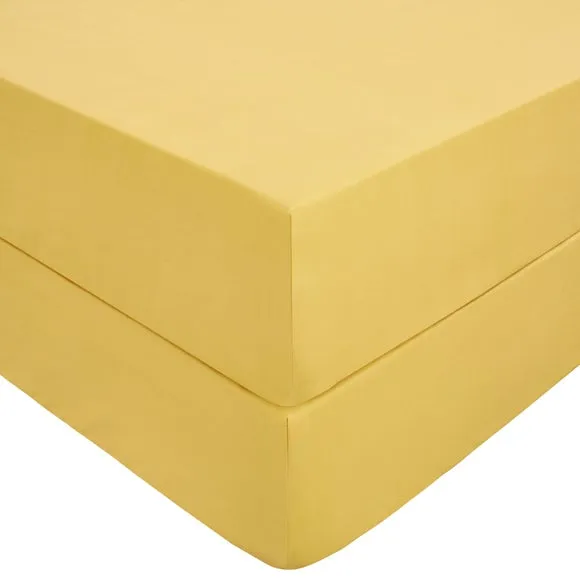Set of 2 Pure Cotton Fitted Bed Sheets 2