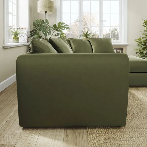 Blake Curved Arm Opulent Velvet Corner Chaise Sofa 2