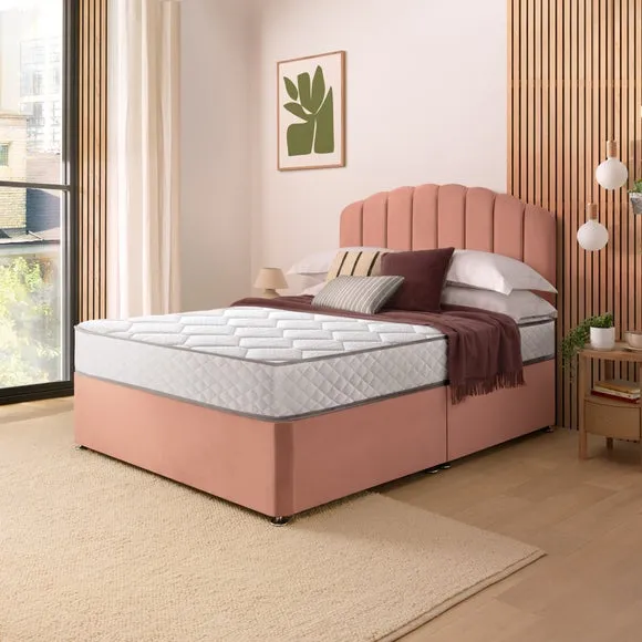 Silentnight Divan Set with Merlin Headboard and 800 Pocket Spring Memory Foam Mattress 1
