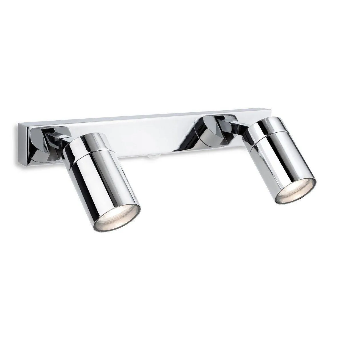 Netlighting Pinnacle 2 Light Spotlight Bar Polished Chrome IP44 in Grey