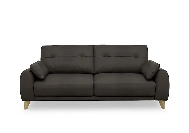 Malmo Leather 3 Seater Sofa - Dark Chocolate