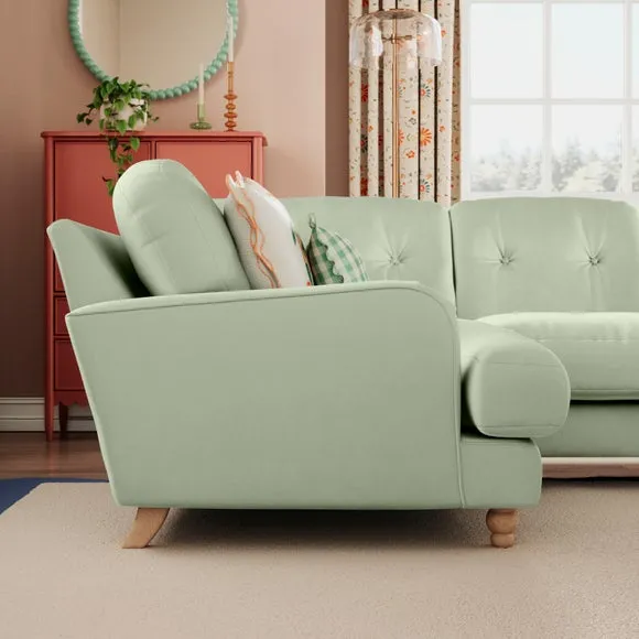 Martha Vintage Velvet Full Corner Sofa 2
