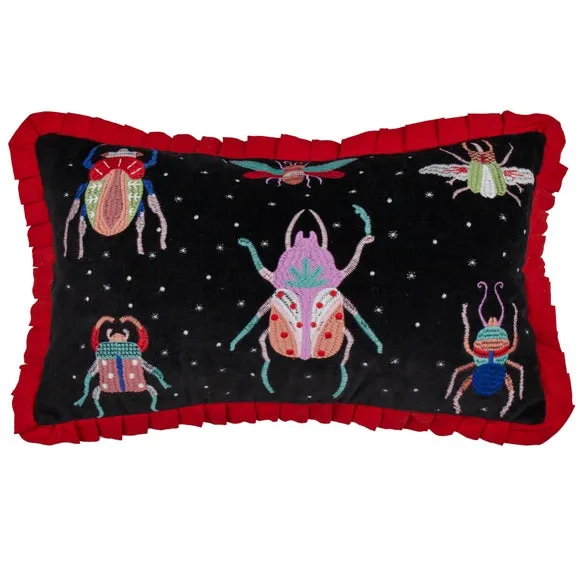 Darkling Beetles Frilled Rectangular Cushion 3