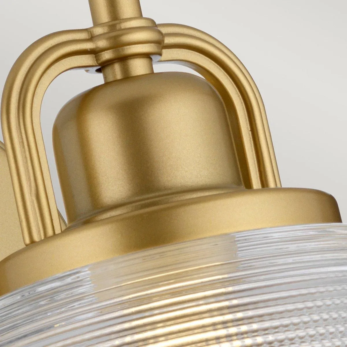 Netlighting Dublin 1 Light Wall Light Painted Natural Brass IP44 G9 in Yellow 5