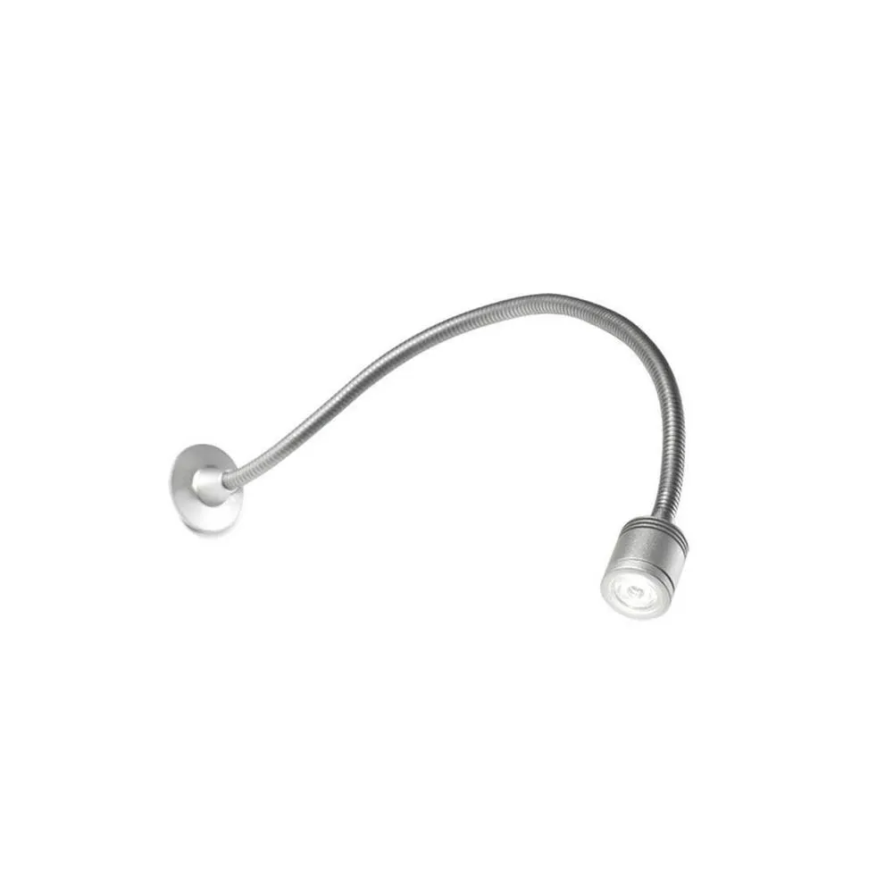 Netlighting Wall LED Adjustable Wall Light Reading Lamp Anodised Aluminium in Grey