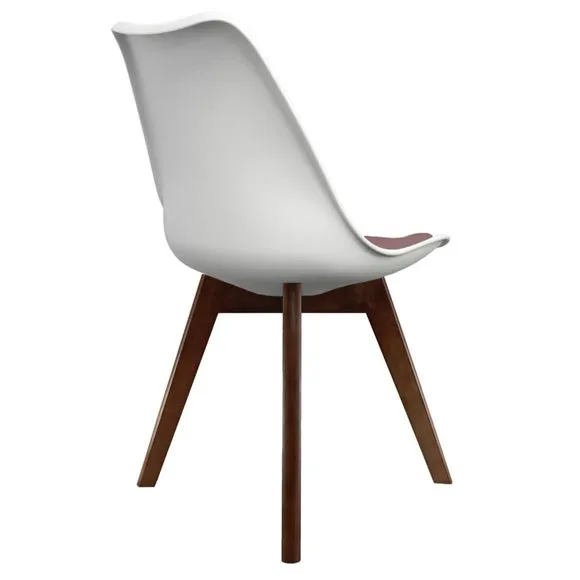 Fusion Living Soho White Plastic Dining Chair with Squared Legs 5