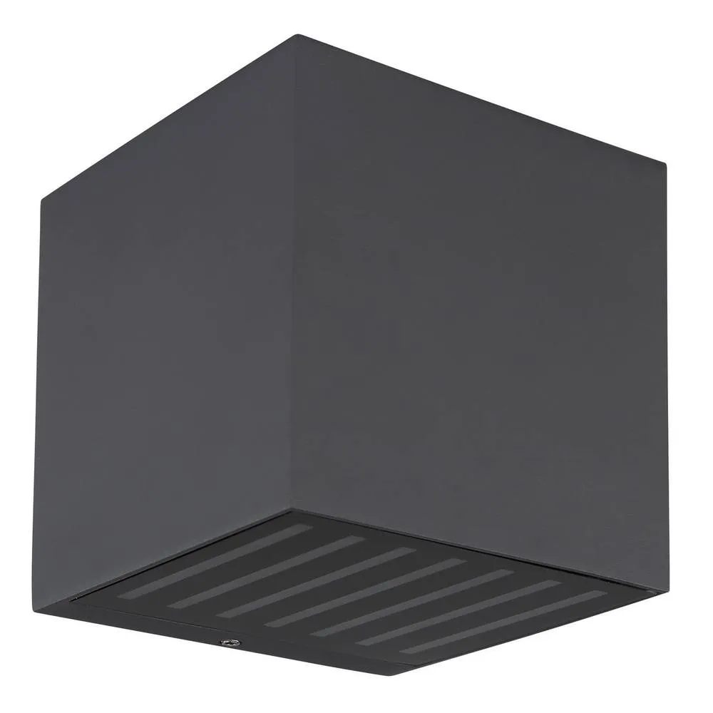 Netlighting Illi Outdoor Up Down Wall Lamp Anthracite IP54 Glass Shade LED 3000K in Grey 2