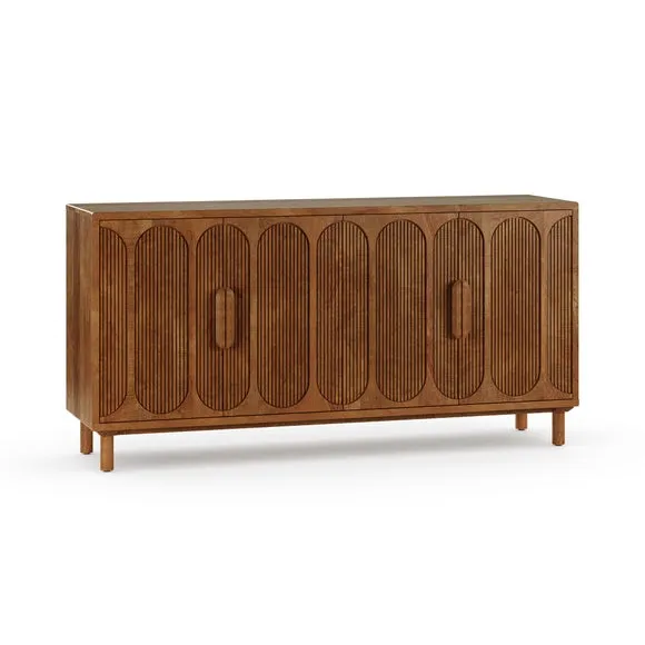 Khari 4 Door Large Sideboard, Mango Wood 5