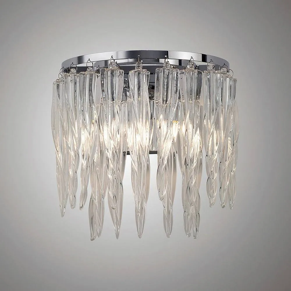 Netlighting Tropez Wall Lamp 2 Light G9 Polished ChromeGlass in Grey 2