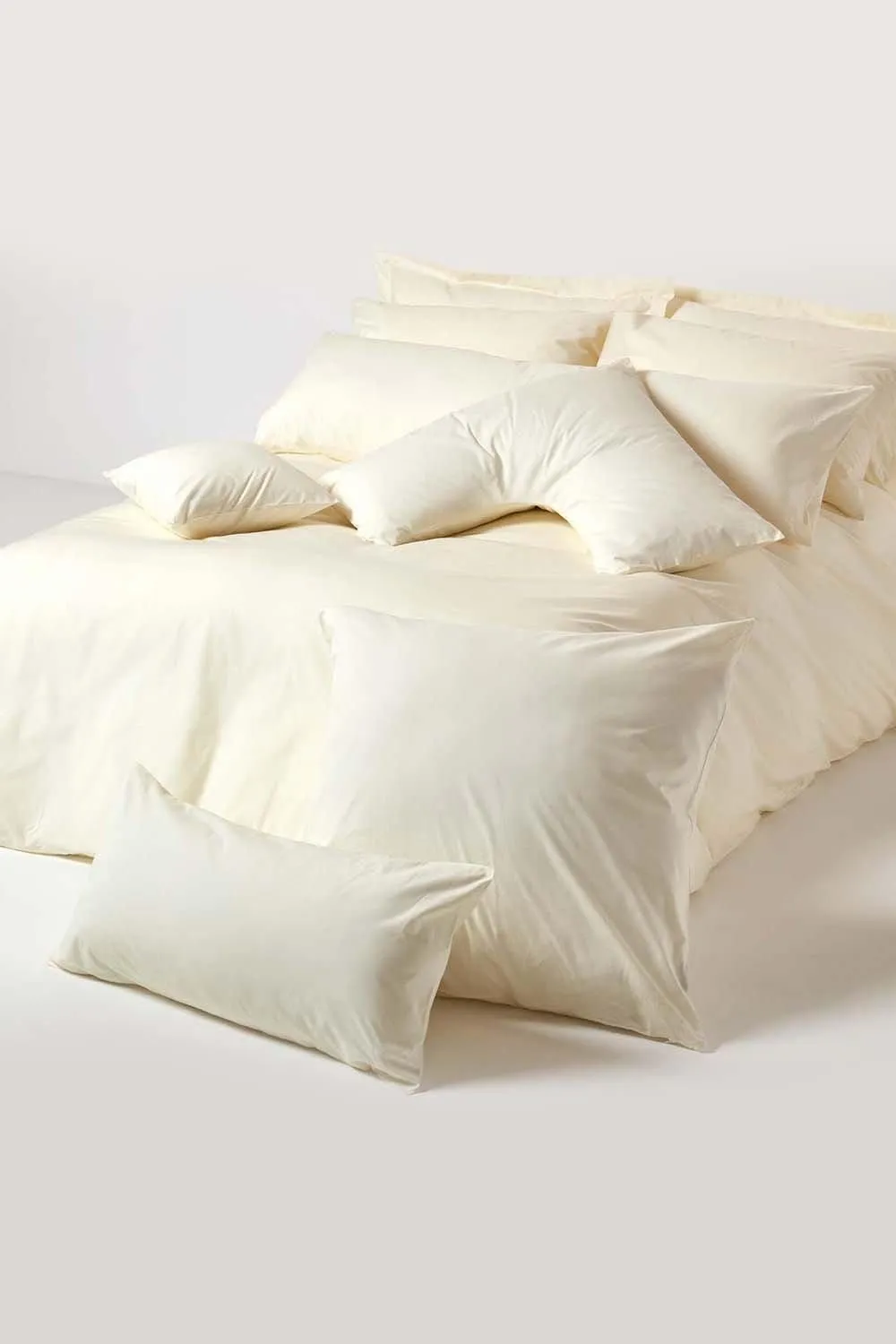 Homescapes Continental Egyptian Cotton Pillowcase 200 TC, 40 x 40 cm in Cream 4