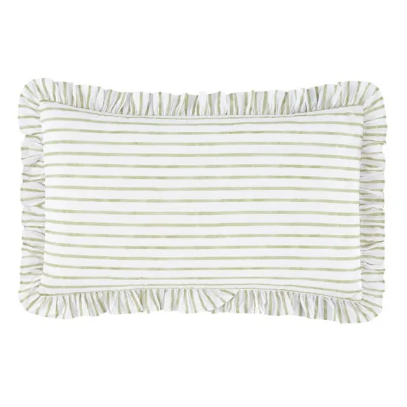 Laylah Frilled Stripe Standard 100% Cotton Pillowcase Pair 2