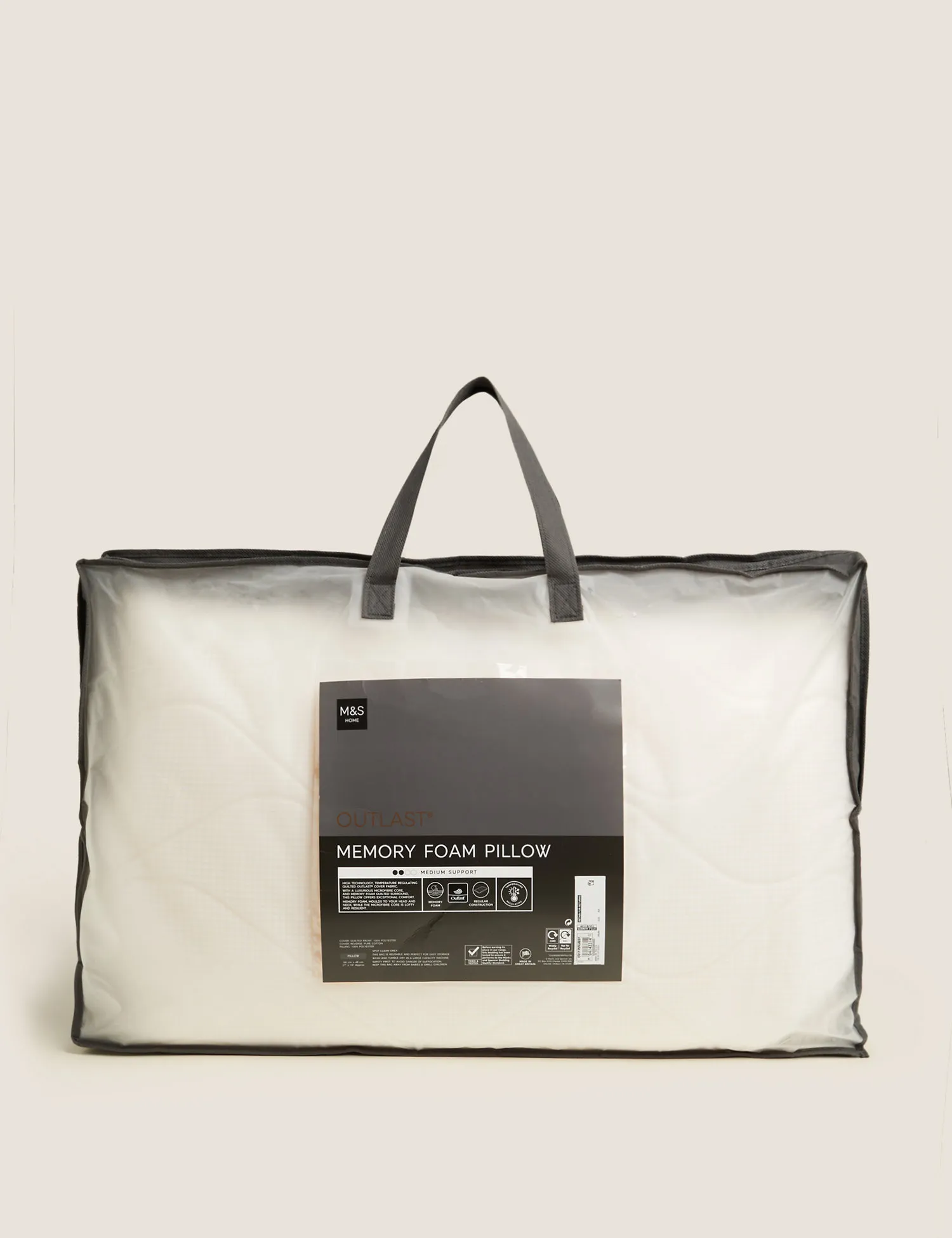 M&S Outlast Medium Memory Foam Pillow