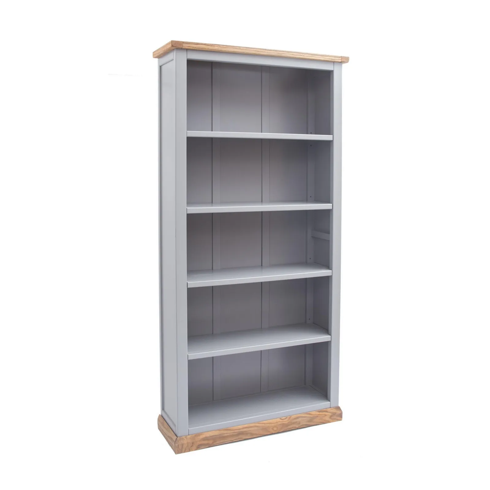 Cabinet Bits Bookcase with plinth 180x90x30cm in Grey 2