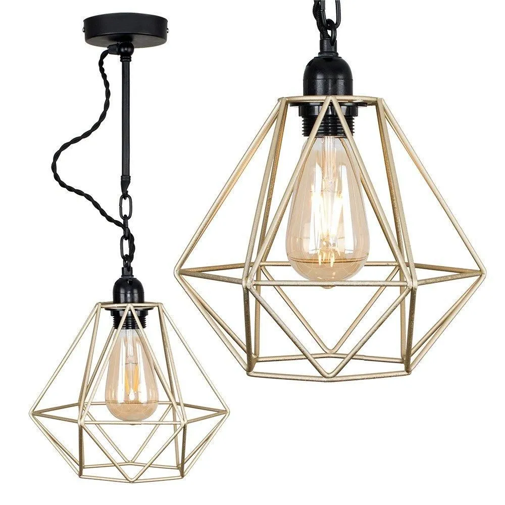 ValueLights Huber Black Ceiling Light Pendant