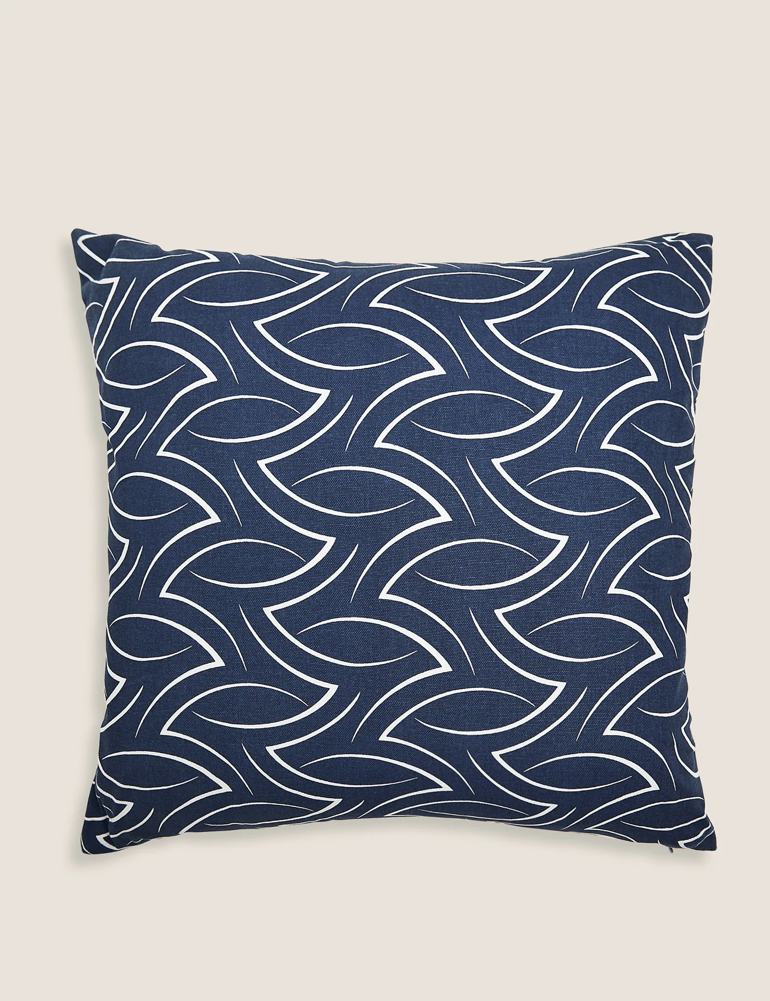 M&S Pure Cotton Swirl Geometric Cushion