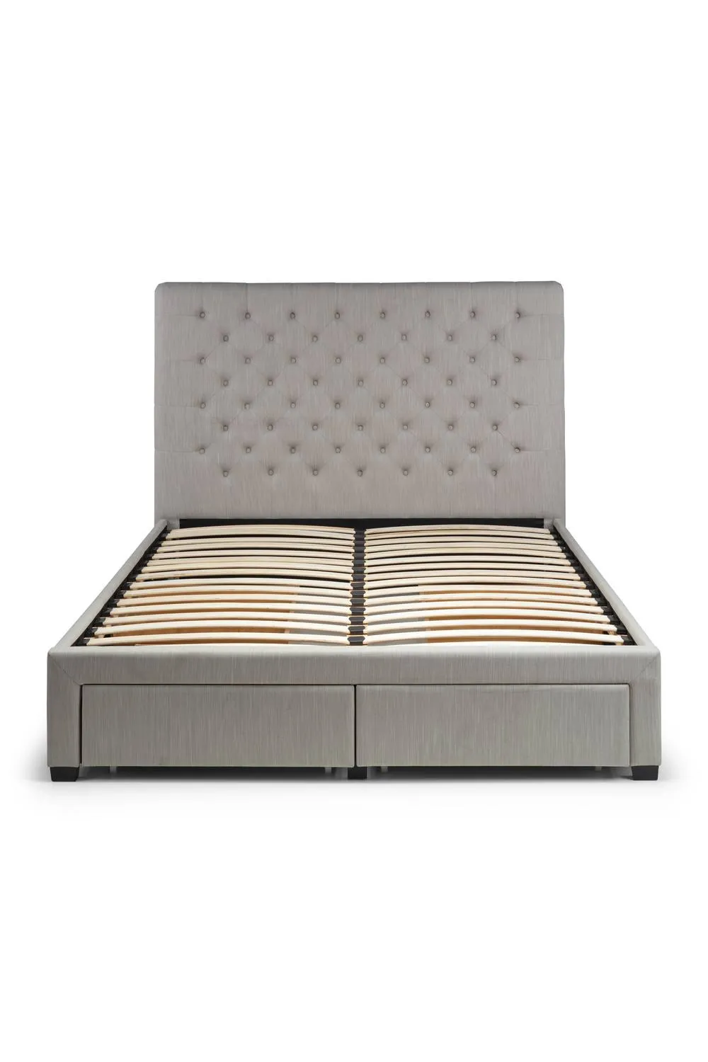 Julian Bowen Wilton Upholstered Storage Bed with 4 Drawers in Grey 5