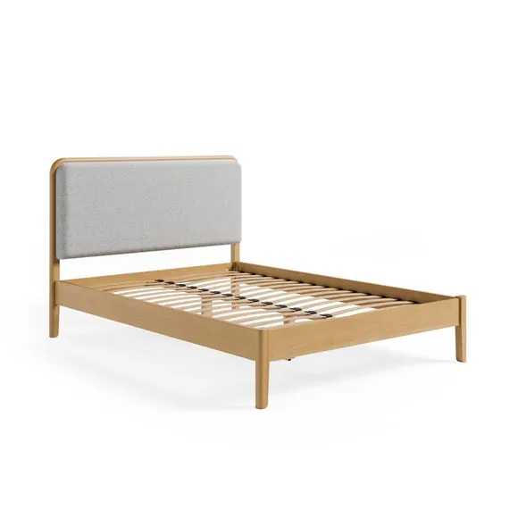Darla Boucle & Wood Effect Bed Frame 6